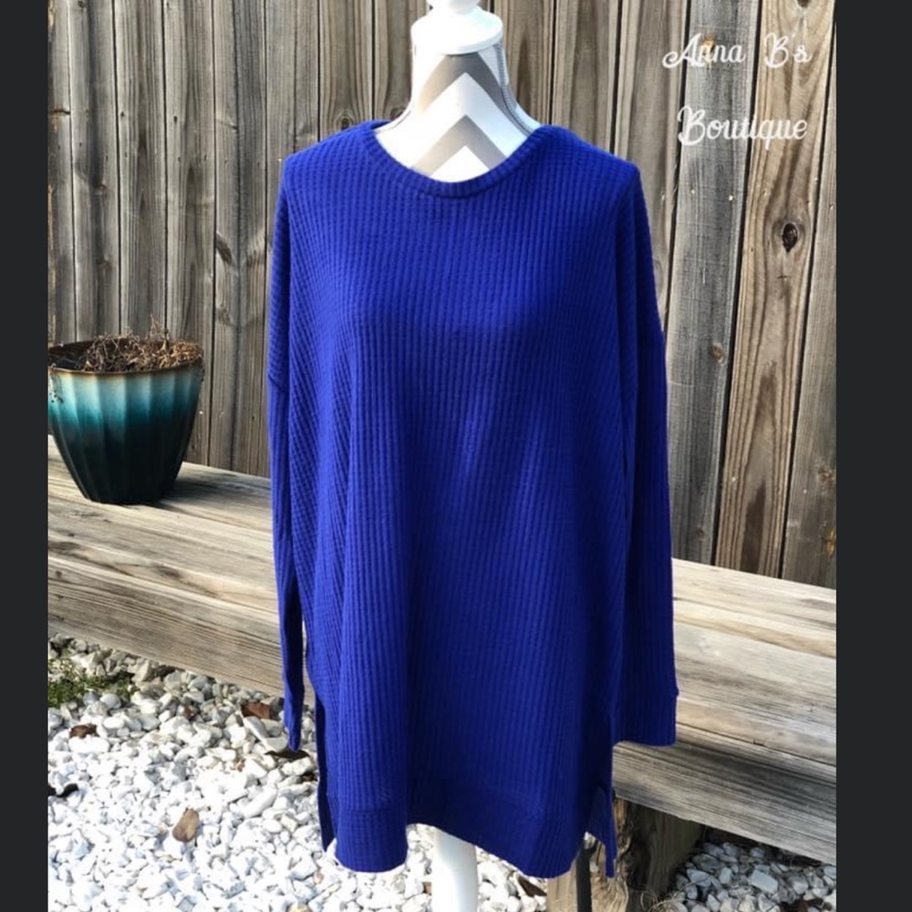 Plus Size Waffle Sweater
